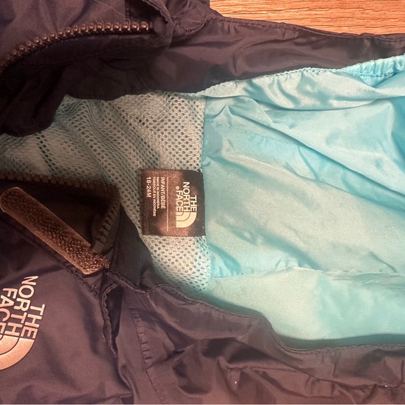 The North Face Navy and Light Blue rain Jacket - Picture 3 of 3